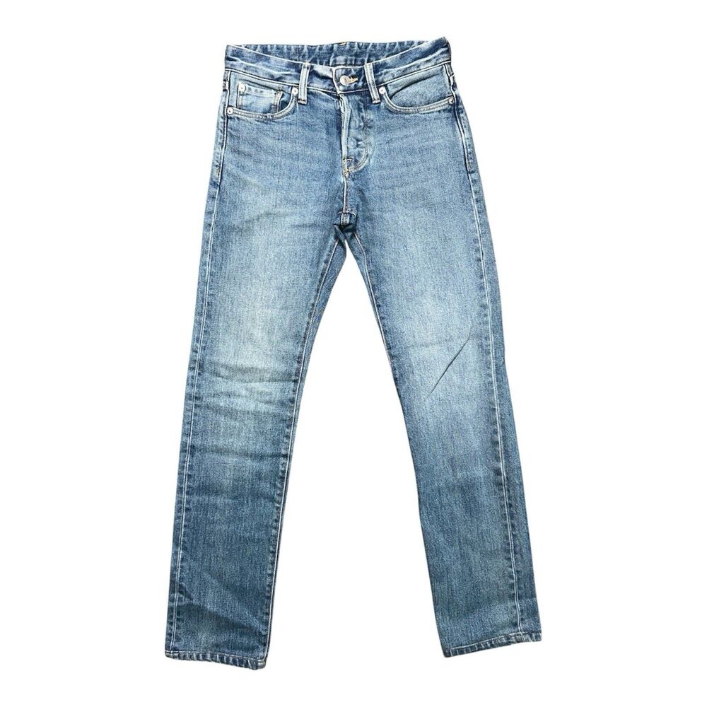 Buck Mason Maverick Slim 14 Oz Denim Jeans Faded Whiskers Light Wash Men’s 30x30